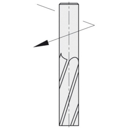 Spiraalgroeffrees Ø 8 x 40 mm, TL=80 mm, S=8 mm, VHW