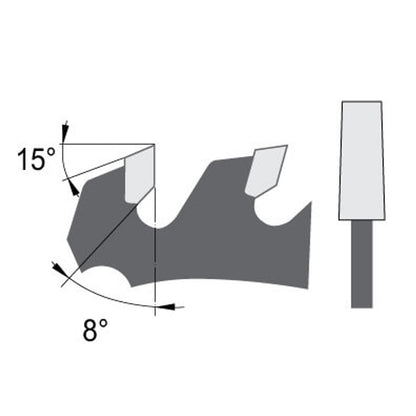Voorritszaagblad Ø 80 mm, asgat 20 mm, B=3,1-4,3 mm, Z=20 Vlaktand Konisch, HW