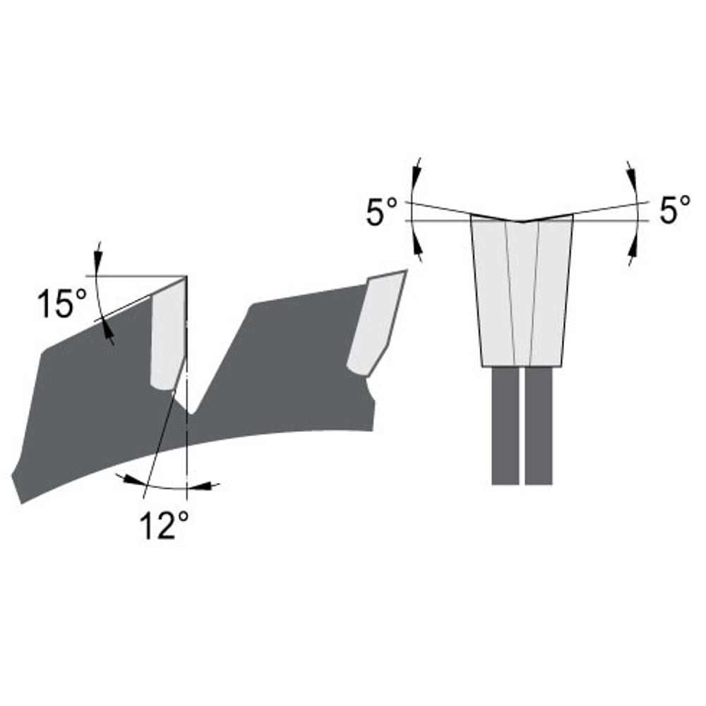 Voorritszaagblad Ø 100 mm, asgat 20 mm, B=2,8-3,6 mm, Z=2×12 Wisseltand, HW